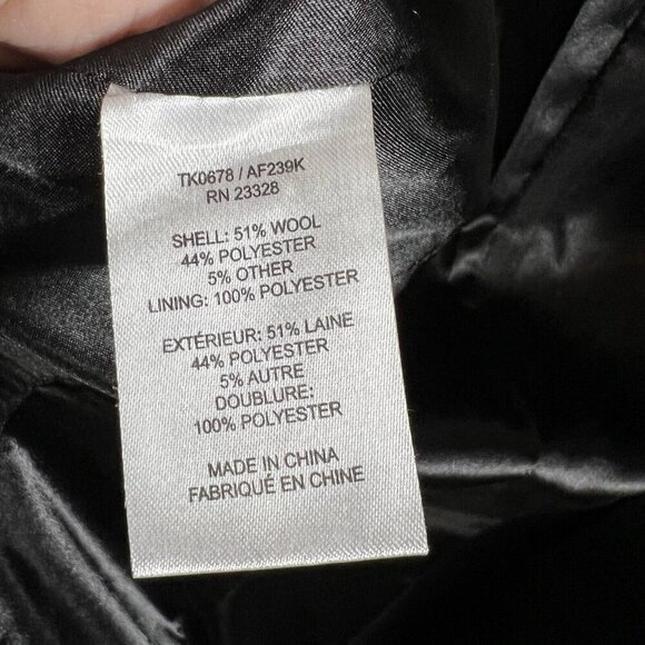 TRINA TURK WOOL BLEND button FRONT HERRINGBONE JACKET SIZE 12 MODERN Hooded Belt - Picture 9 of 11